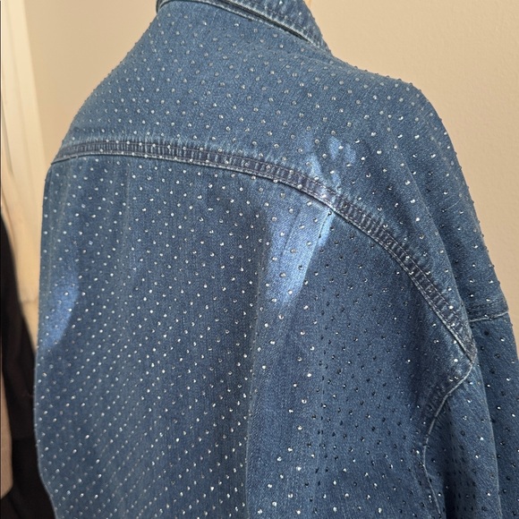 Sandro Crystal Denim Button-Up Shirt - Picture 6 of 6